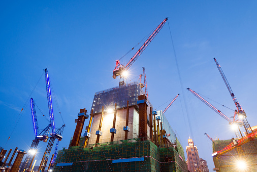 Builder constructs residential development in London